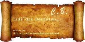 Czédli Bertalan névjegykártya