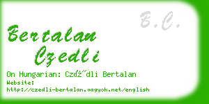 bertalan czedli business card